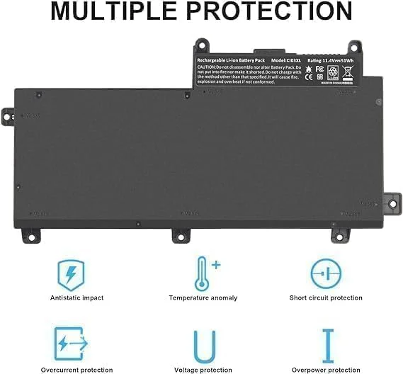 باتری جایگزین CI03XL جدید، کاملاً سازگار با //H.P ProBook 640 645 650 655 G2/G3، جایگزین CI03XL CI03048XL CIO3 UB6Q LB6T T7B31AA و 801554، با ظرفیت بالا و عملکرد قابل اعتماد