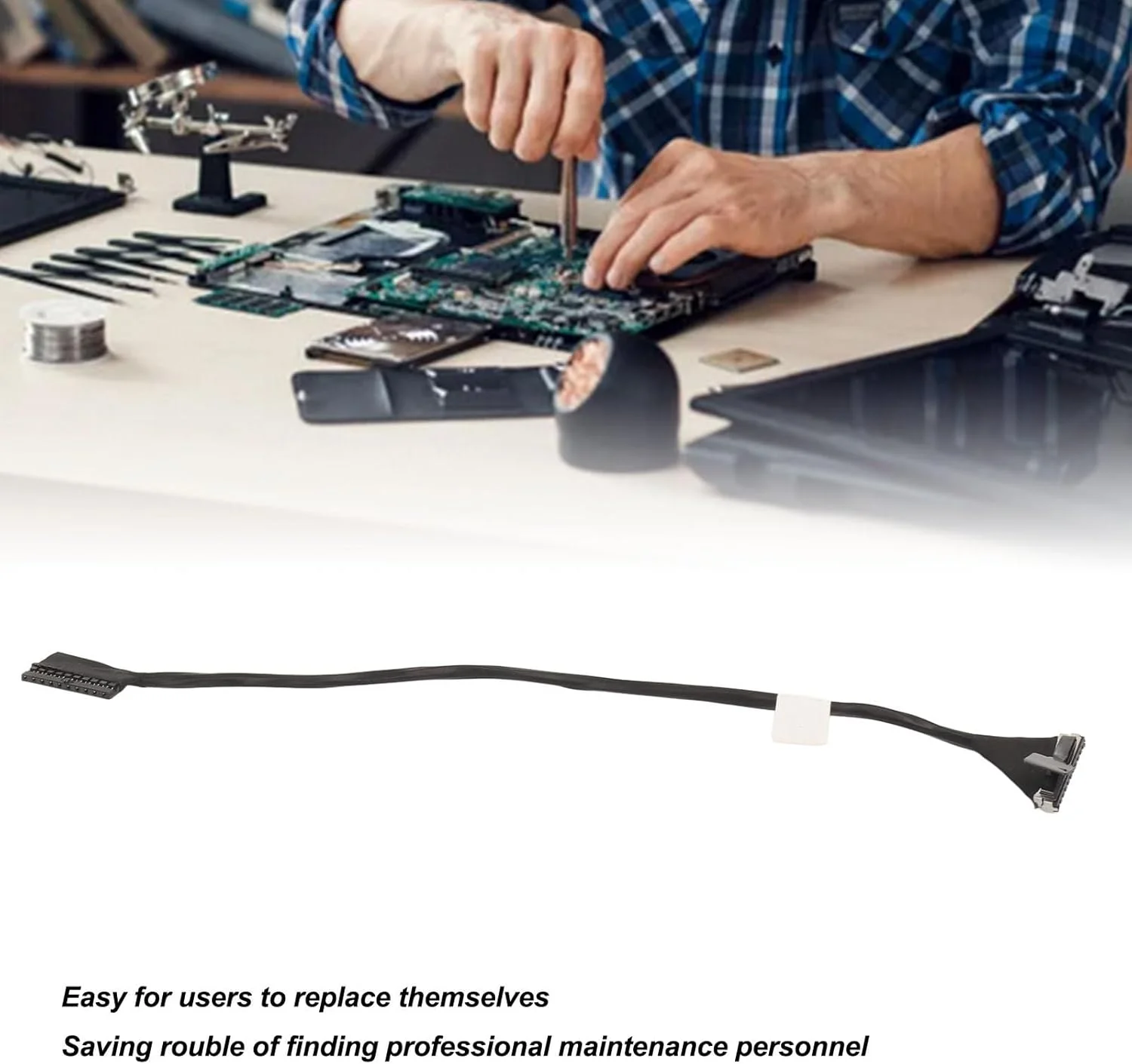 کابل جایگزین باتری لپ تاپ برای Latitude E5450، کابل اتصال باتری سیم برق، اتصال پایدار