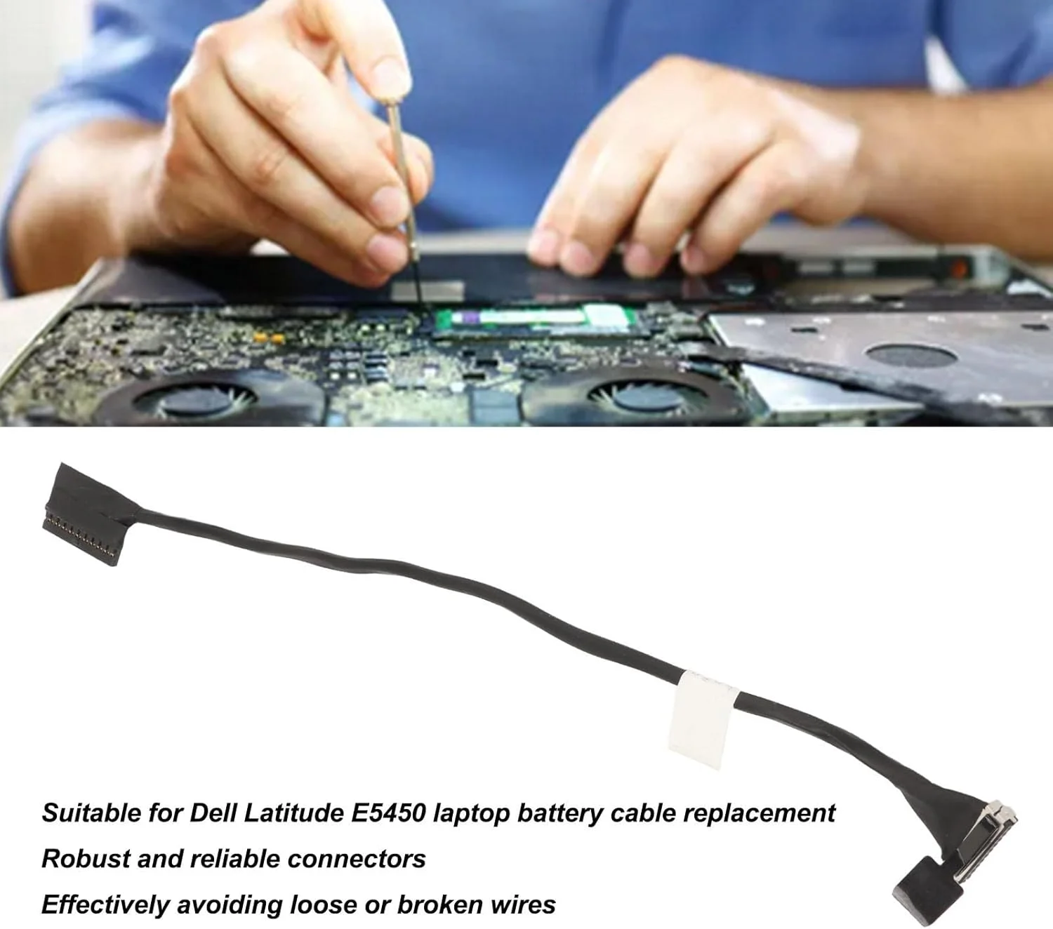 کابل جایگزین باتری لپ تاپ برای Latitude E5450، کابل اتصال باتری سیم برق، اتصال پایدار