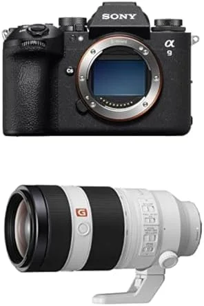 مجموعه دوربین بدون آینه سونی Alpha 9 III با اولین سیستم شاتر سراسری فول فریم 24.6 مگاپیکسلی در جهان و عکاسی پیاپی 120 فریم بر ثانیه بدون خاموشی + لنز سونی FE 100-400mm F4.5–5.6 GM OSS سفید