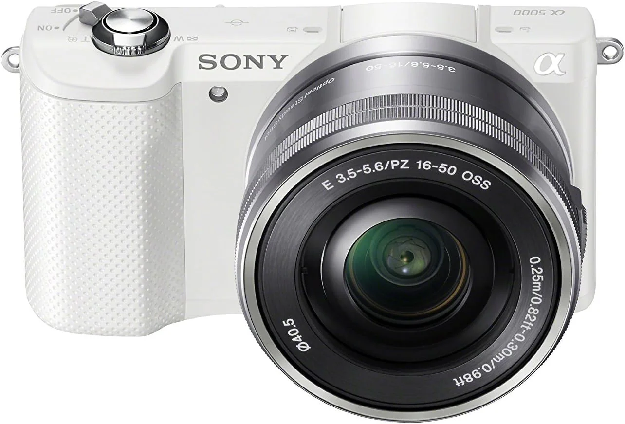 Sony Alpha a5000 Mirrorless Digital Camera with 16-50mm OSS Lens (White)