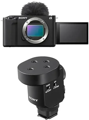مجموعه دوربین ولاگ بدون آینه فول فریم Sony Alpha ZV-E1 - بدنه مشکی + میکروفون شات گان دیجیتال Sony ECM-M1، مشکی