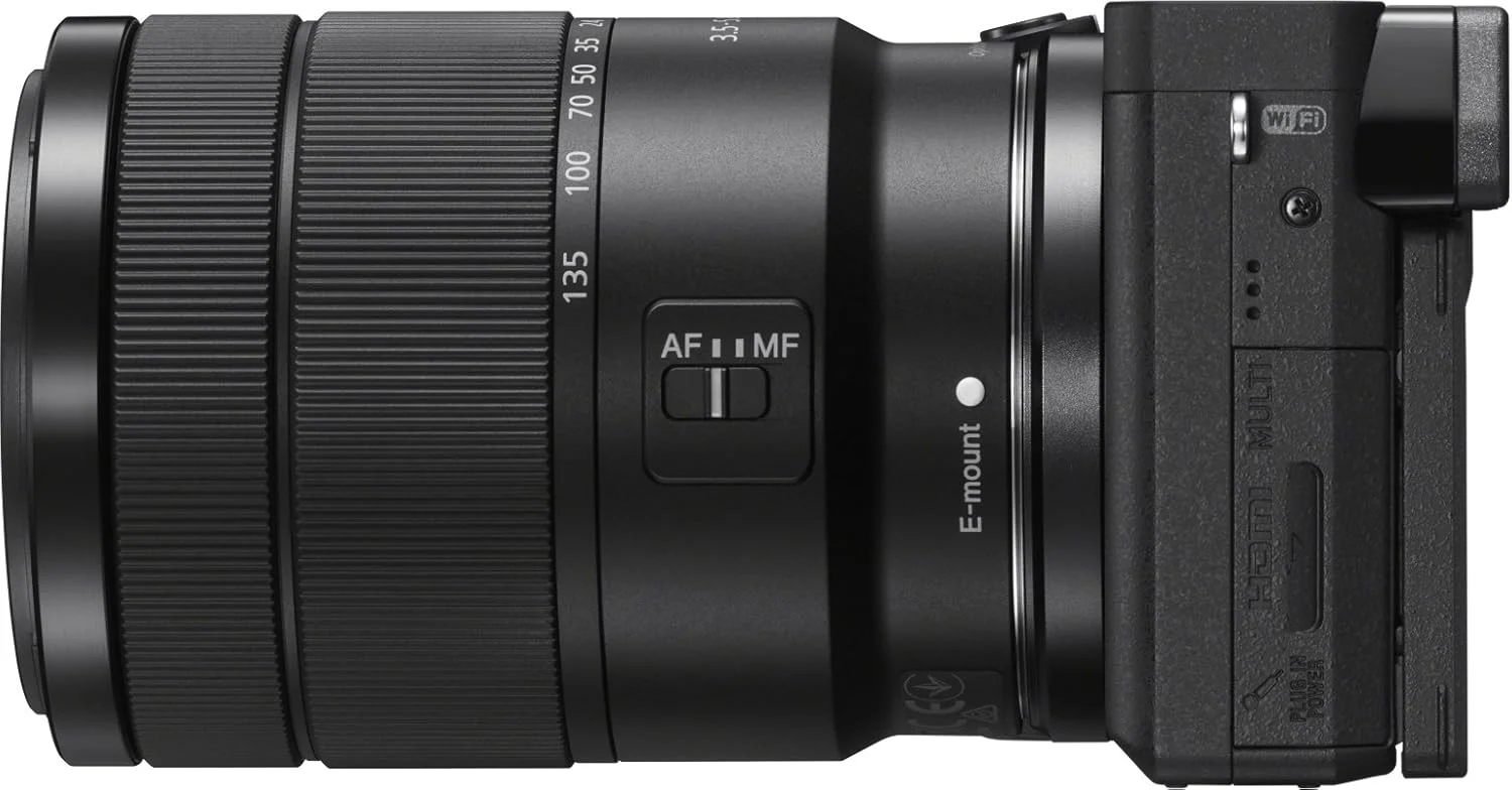 دوربین دیجیتال بدون آینه سونی آلفا a6300 ILCE6300M/B با لنز زوم F3.5-5.6 OSS، E 18-135mm، مشکی