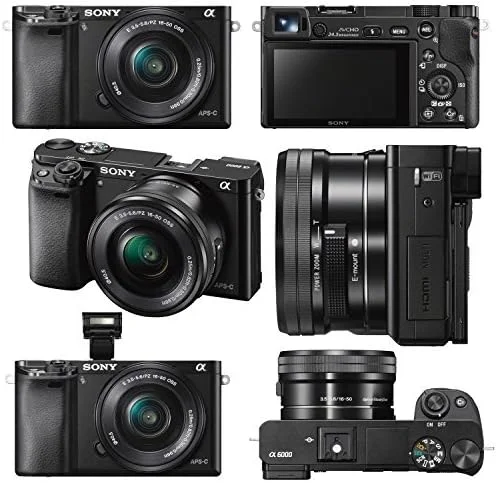 دوربین بدون آینه سونی آلفا a6100 APS-C با لنز 16-50 میلی‌متری (مشکی) همراه با لوازم جانبی