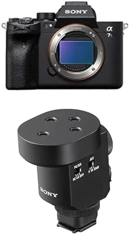 بسته دوربین بدون آینه فول فریم Sony New Alpha 7S III به همراه میکروفون شات گان دیجیتال Sony ECM-M1، مشکی