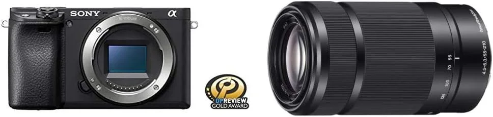 دوربین دیجیتال بدون آینه سونی آلفا a6400 به همراه لنز 55-210 میلی‌متری F4.5-6.3 سری E سونی (مشکی)