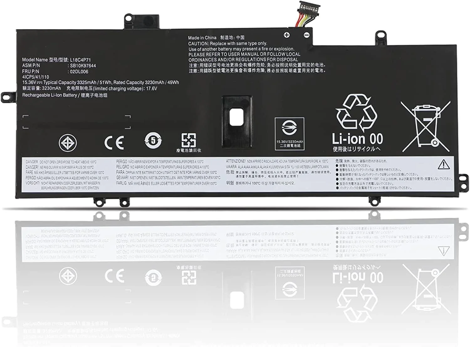 باتری جایگزین برای L18M4P72 L18C4P71 L18L4P71 SB10K97643 SB10K97642 SB10K97644 برای لنوو ThinkPad X1 Yoga نسل 4 و 5 سال 2019 و 2020، نسل 7 و 8 سال 2019 و 2020، سری 20 باتری جایگزین برای L18M4P72 L18C4P71 L18L4P71 SB10K97643 SB10K97642 SB10K97644 برای لنوو ThinkPad X1 Yoga نسل 4 و 5 سال 2019 و 2020، نسل 7 و 8 سال 2019 و 2020، سری 20