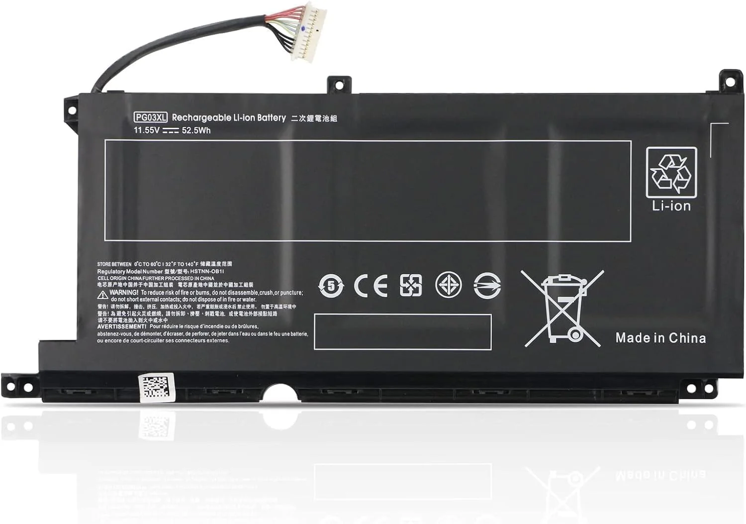 باتری جایگزین جدید PG03XL HSTNN-DB9G-L48430-2B2 برای // H.P' P.avilion/Gaming' 15-dk0xxx 15-dk1xxx