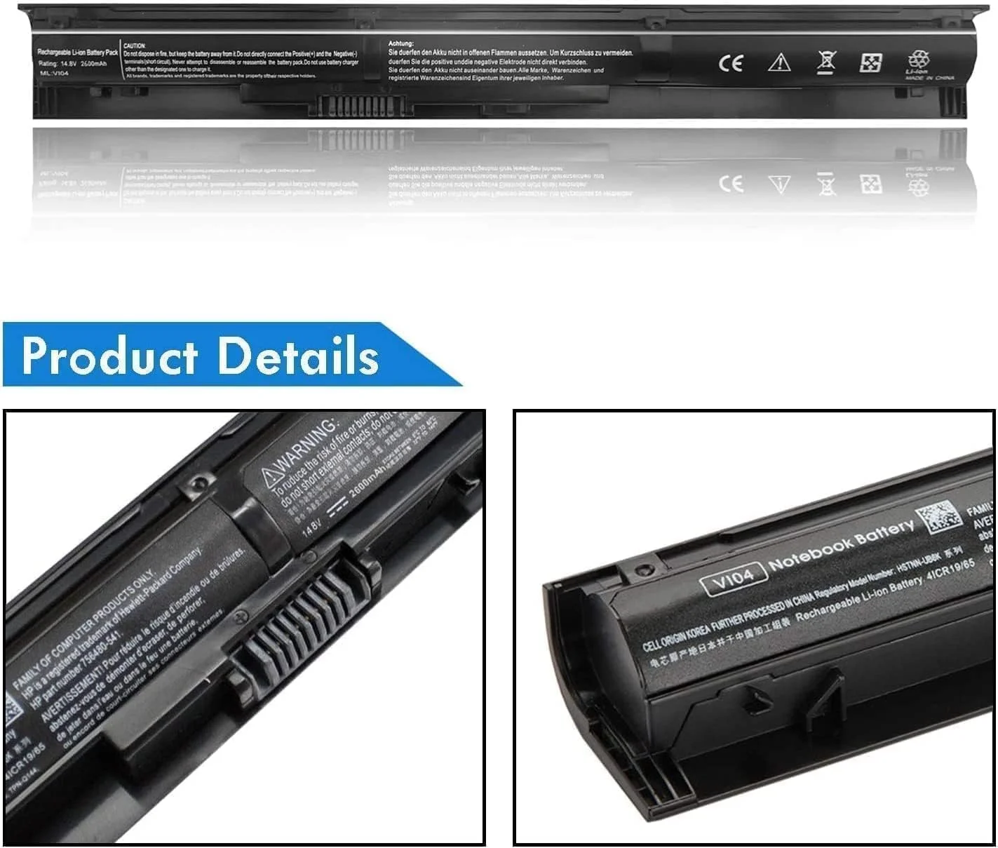 باتری جایگزین جدید Vi04 برای لپ تاپ های HP Envy، Pavilion و Probook. سازگار با مدل های مختلف. اکنون ارتقا دهید!