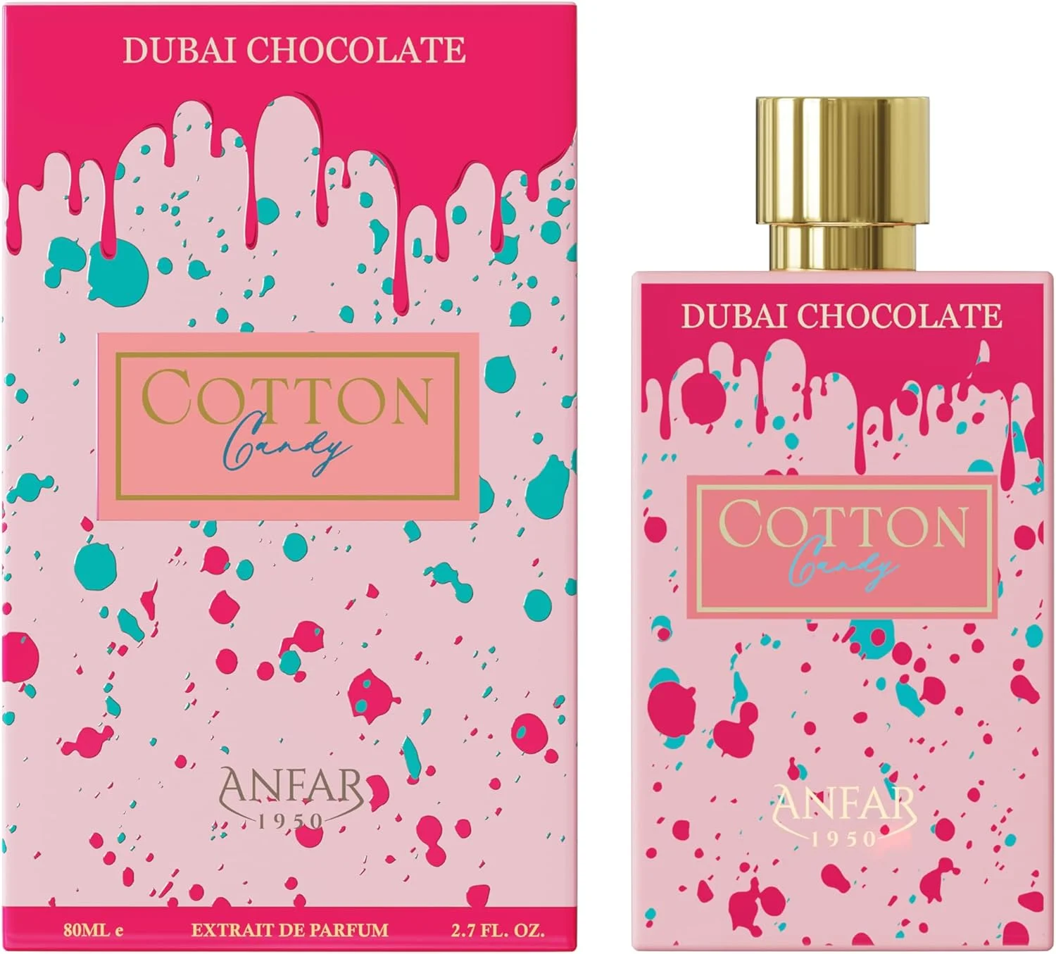 ادکلن آنفر 1950 دبی شکلات پشمک 80 میل - رایحه شرقی شیرین ماندگار برای زنان و مردان