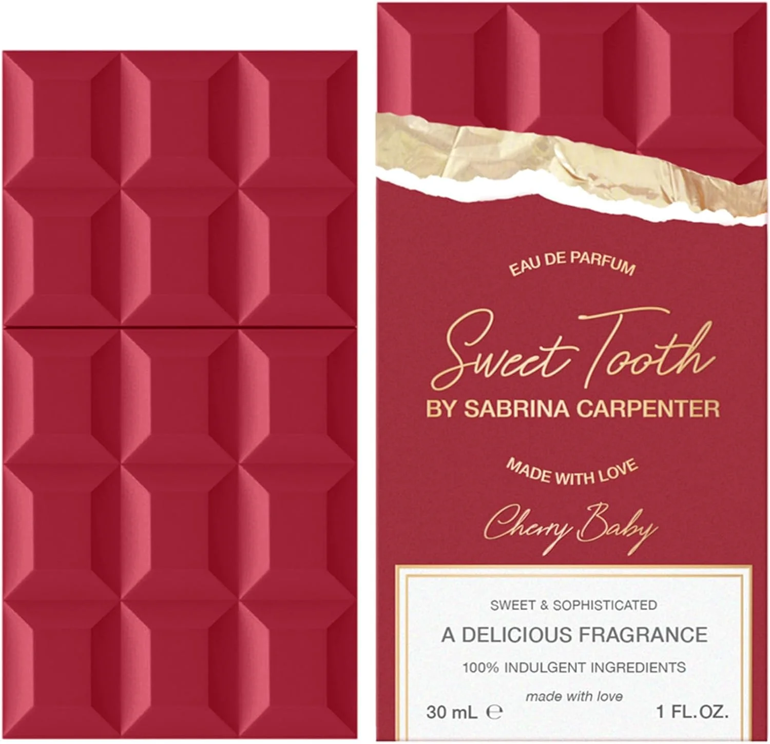 Sabrina Carpenter Cherry Baby - عطر ماندگار زنانه - رایحه گلی شیرین با رایحه های گیلاس و آلو - وگان - رایحه گل خشخاش قرمز، گل صد تومانی - 30 میلی لیتر