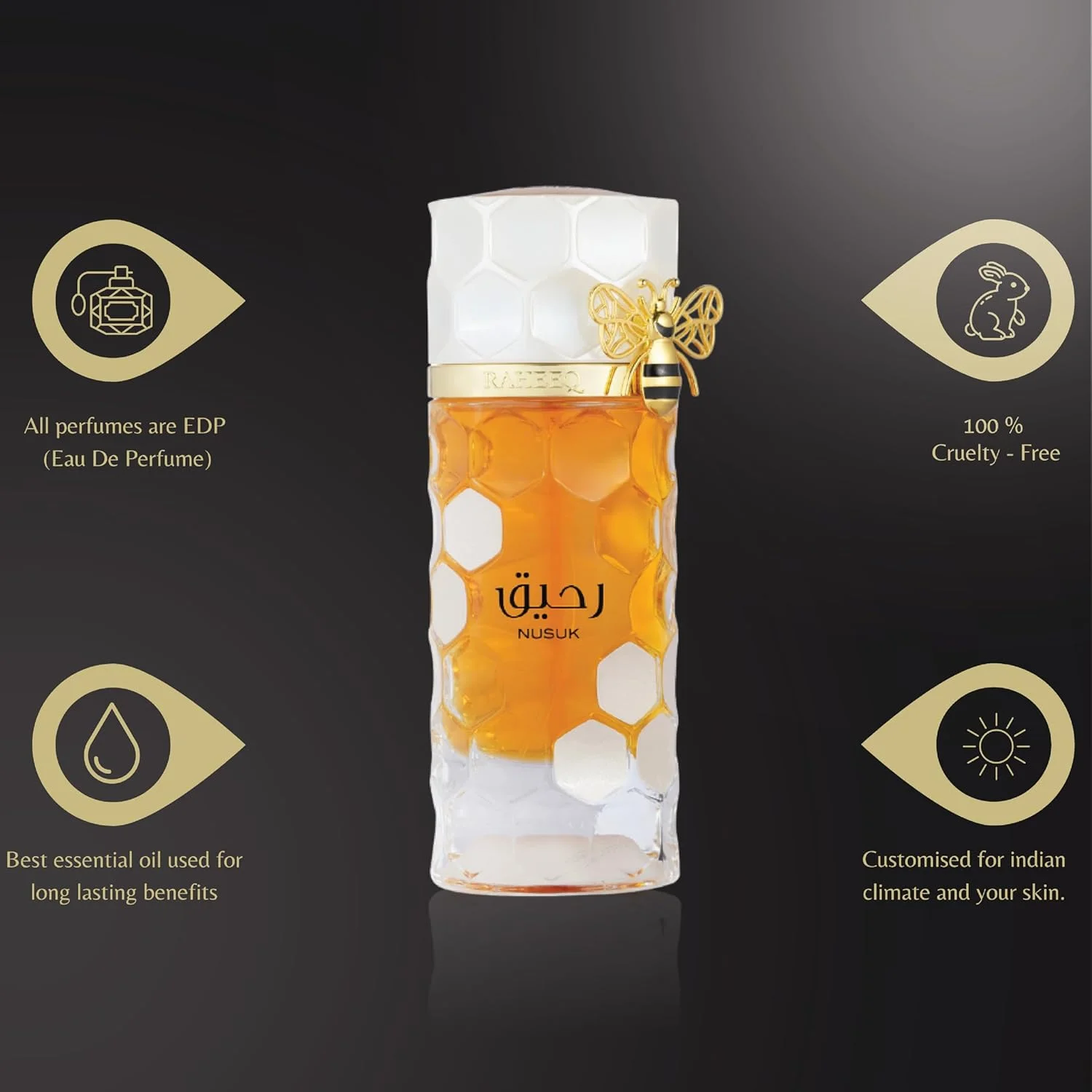 عطر زنانه رحیق از ناسوُک - ۱۰۰ میلی لیتر | ادو پرفیوم ماندگار | رایحه مرکبات، گورمند و وانیل | عطر لوکس و شیرین