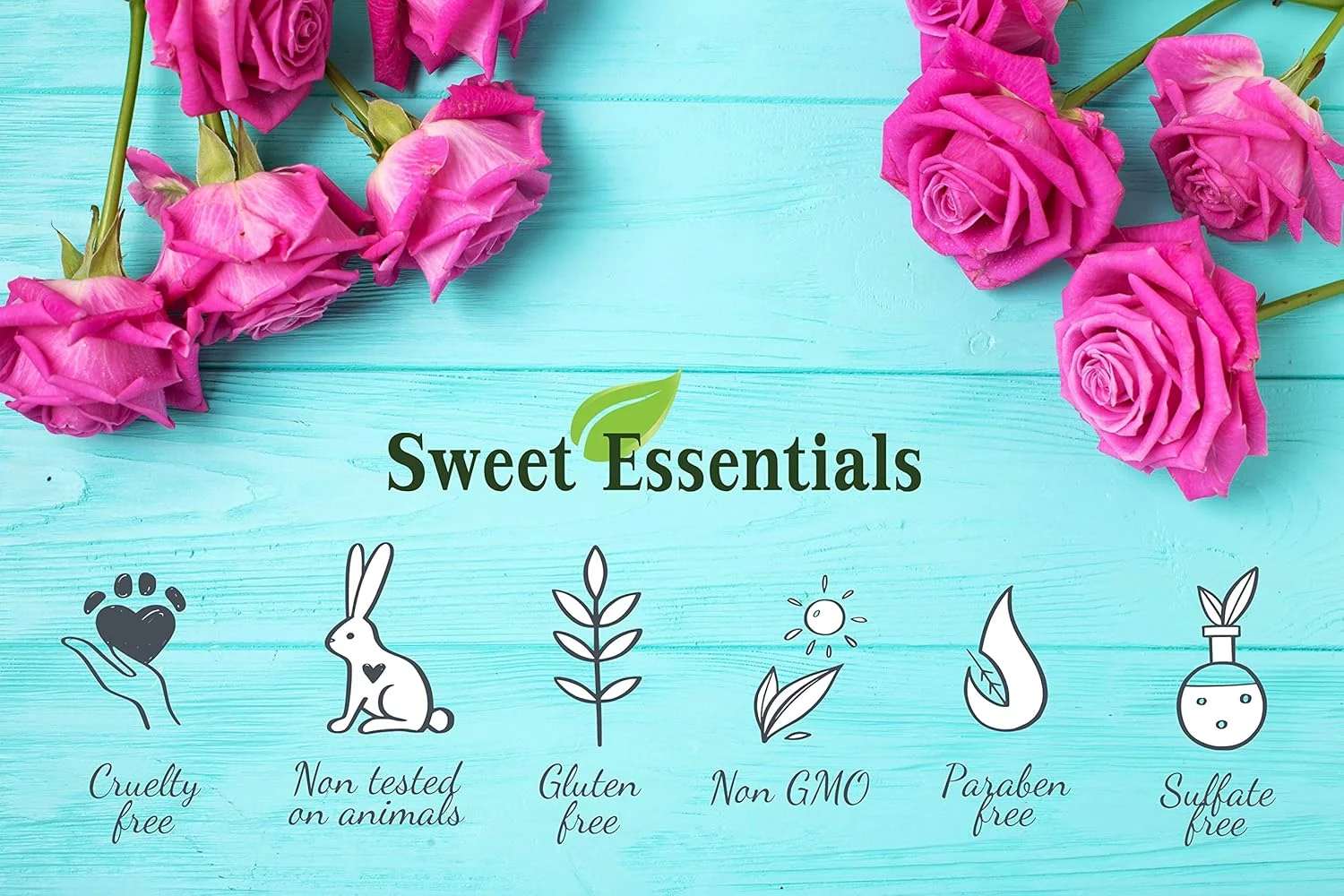 اسانس یاس و وانیل Sweet Essentials - روغن عطر - 60 میلی لیتر ساخته شده با روغن های ارگانیک - روغن عطر اسپری - بدون الکل و مواد نگهدارنده