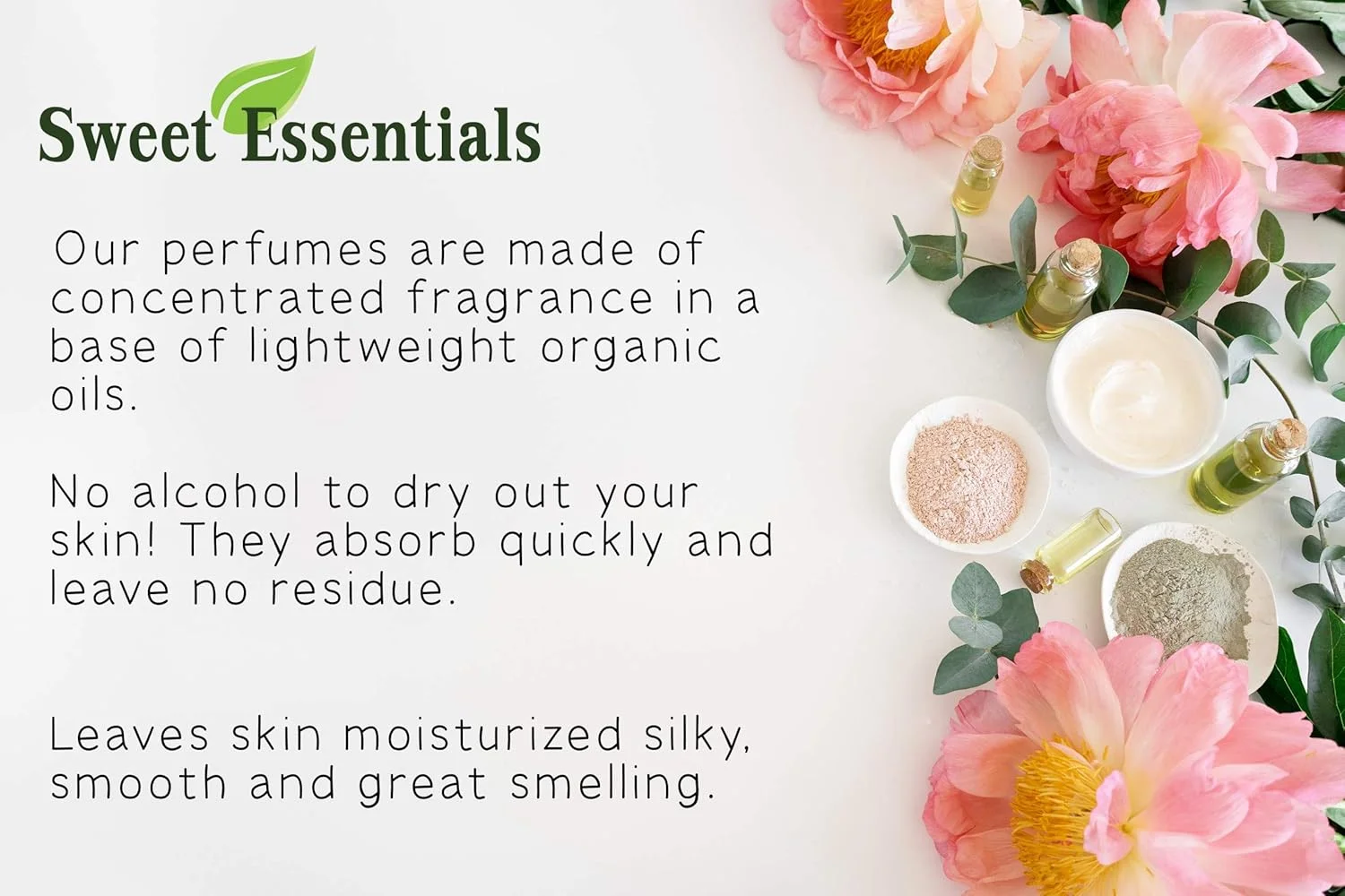 اسانس یاس و وانیل Sweet Essentials - روغن عطر - 60 میلی لیتر ساخته شده با روغن های ارگانیک - روغن عطر اسپری - بدون الکل و مواد نگهدارنده