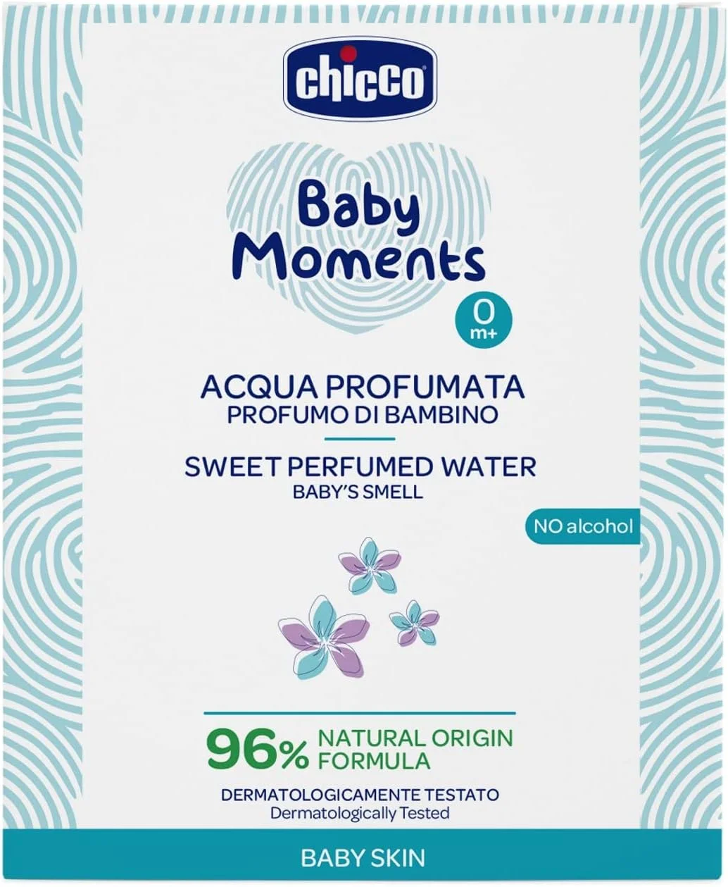 ادکلن کودک چیکو مدل Baby Moments Sweet Perfumed Water مناسب پوست لطیف نوزاد از بدو تولد 100 میلی لیتر