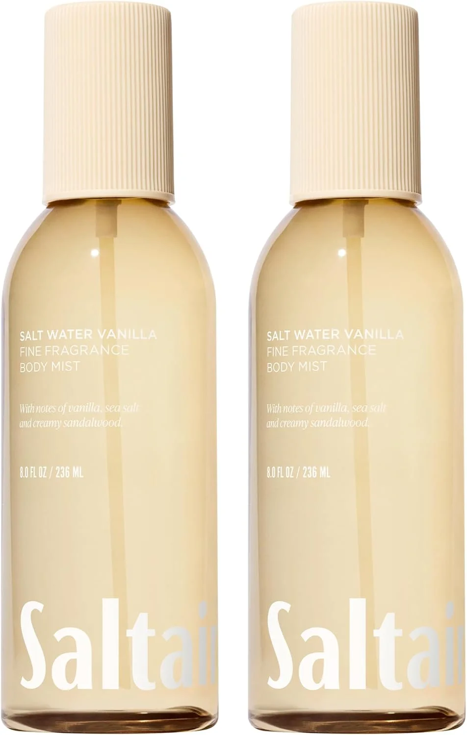 اسپری بدن سالتایر 2 عددی - عطر خوشبو، اسپری بدن سبک با رایحه وانیل آب شور. اسپری عطر ماندگار. 2 بطری 236 میلی لیتری