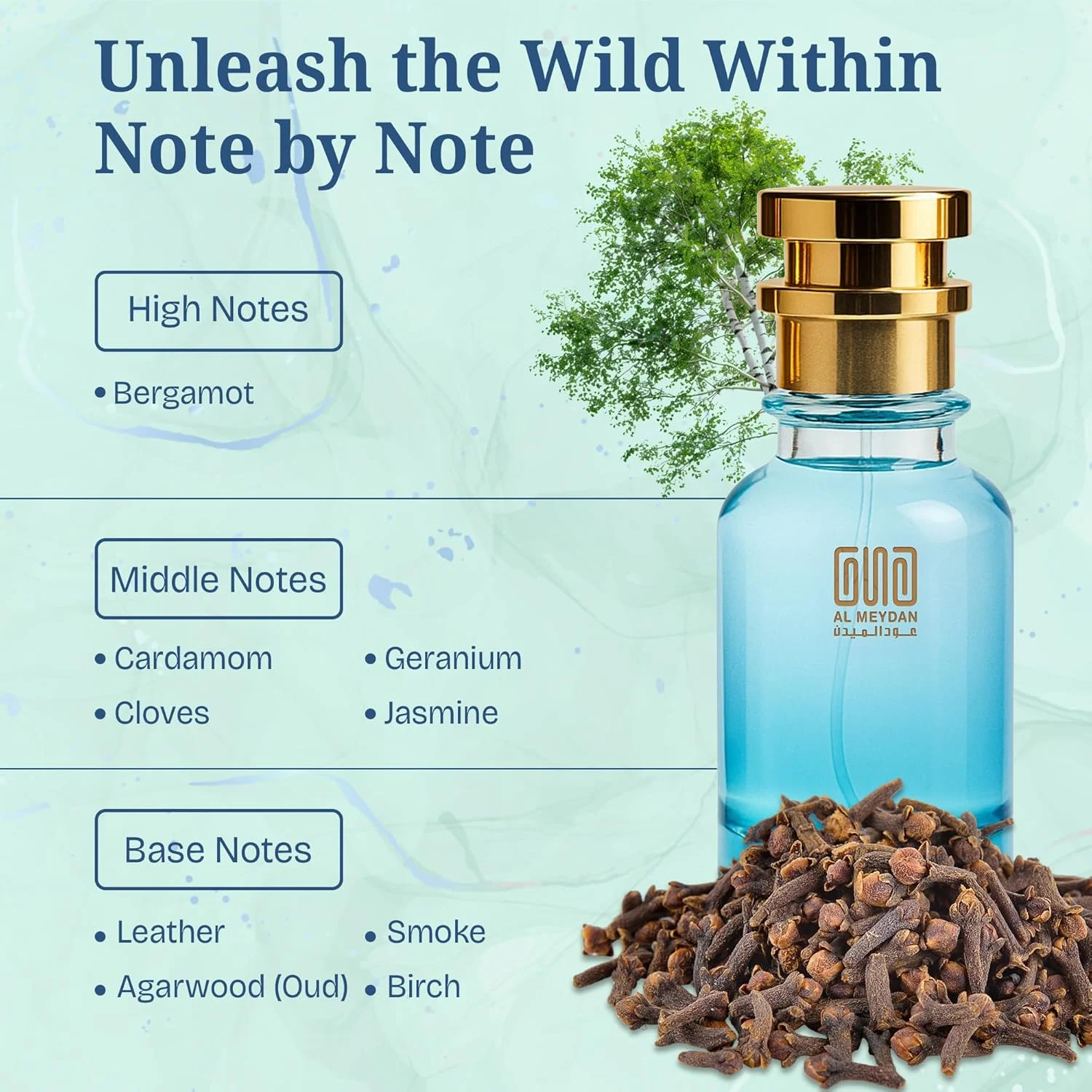 عطر روغنی زنانه و مردانه - رایحه ای از لدر عود - رایحه ای بدون الکل و مناسب برای هر دو جنس با رایحه های چرم، عود، ترنج، هل و نعناع هندی - رایحه گرم و تند ماندگار (50 میلی لیتر)