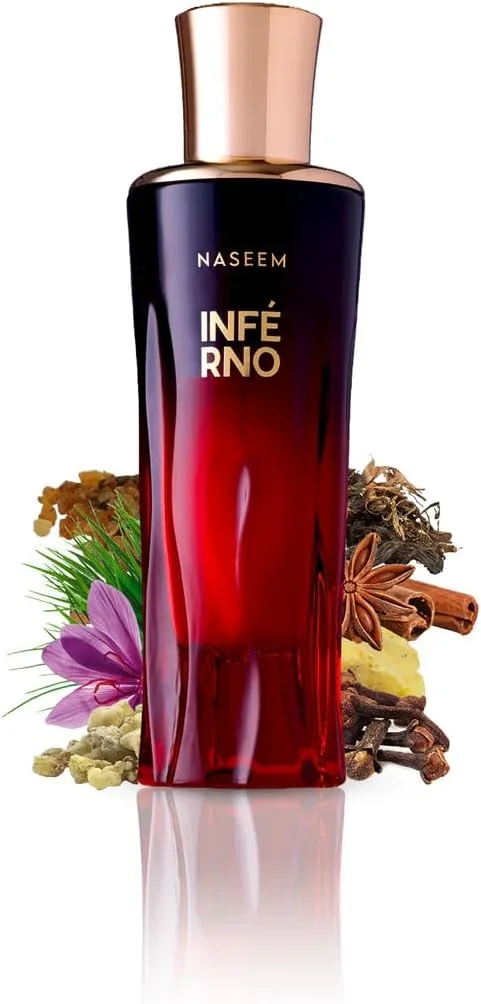 ادکلن نسیم اینفرنو آکوا 80 میلی لیتر - ترکیبی مجلل از میخک، زعفران، دارچین و وتیور - رایحه ای دلپذیر با ته مایه های گرم و دودی، ایده آل برای عصرهای سرد