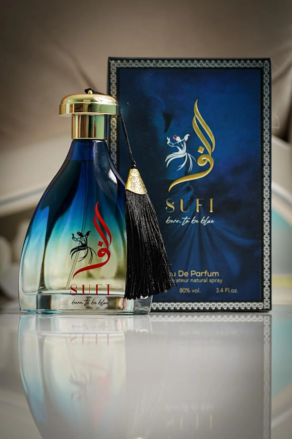 ادکلن مردانه و زنانه بلو صوفی - 100 میل، عطر مرکباتی، چوبی و مشک با رایحه های گرم و تند، ماندگاری طولانی