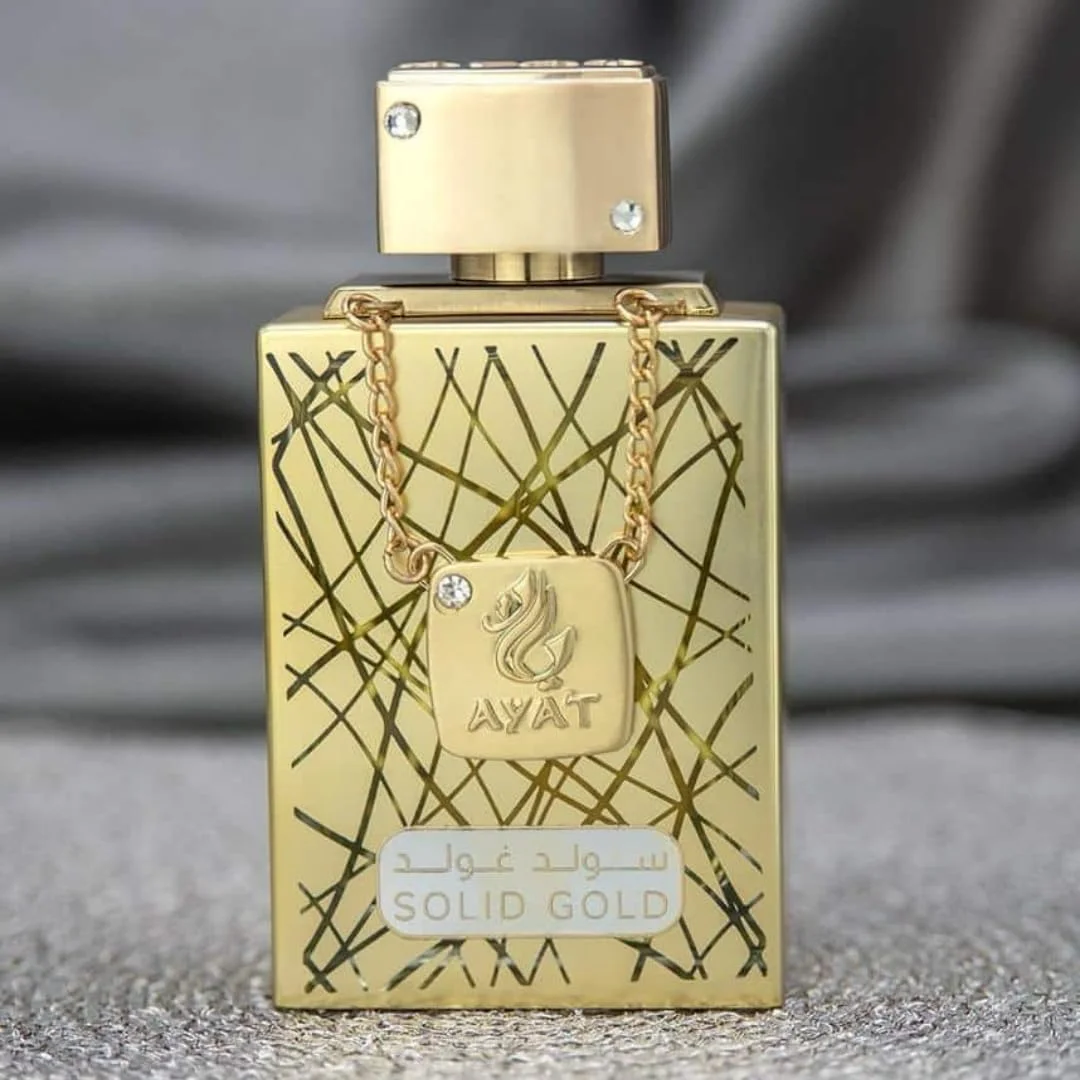 عطر زنانه SOLID GOLD از عطر آیات - سری Diamond | ادو پرفیوم لوکس | رایحه گلی، گرم و دلنشین | ماندگاری طولانی، عطر ممتاز برای زنان | 100 میلی لیتر