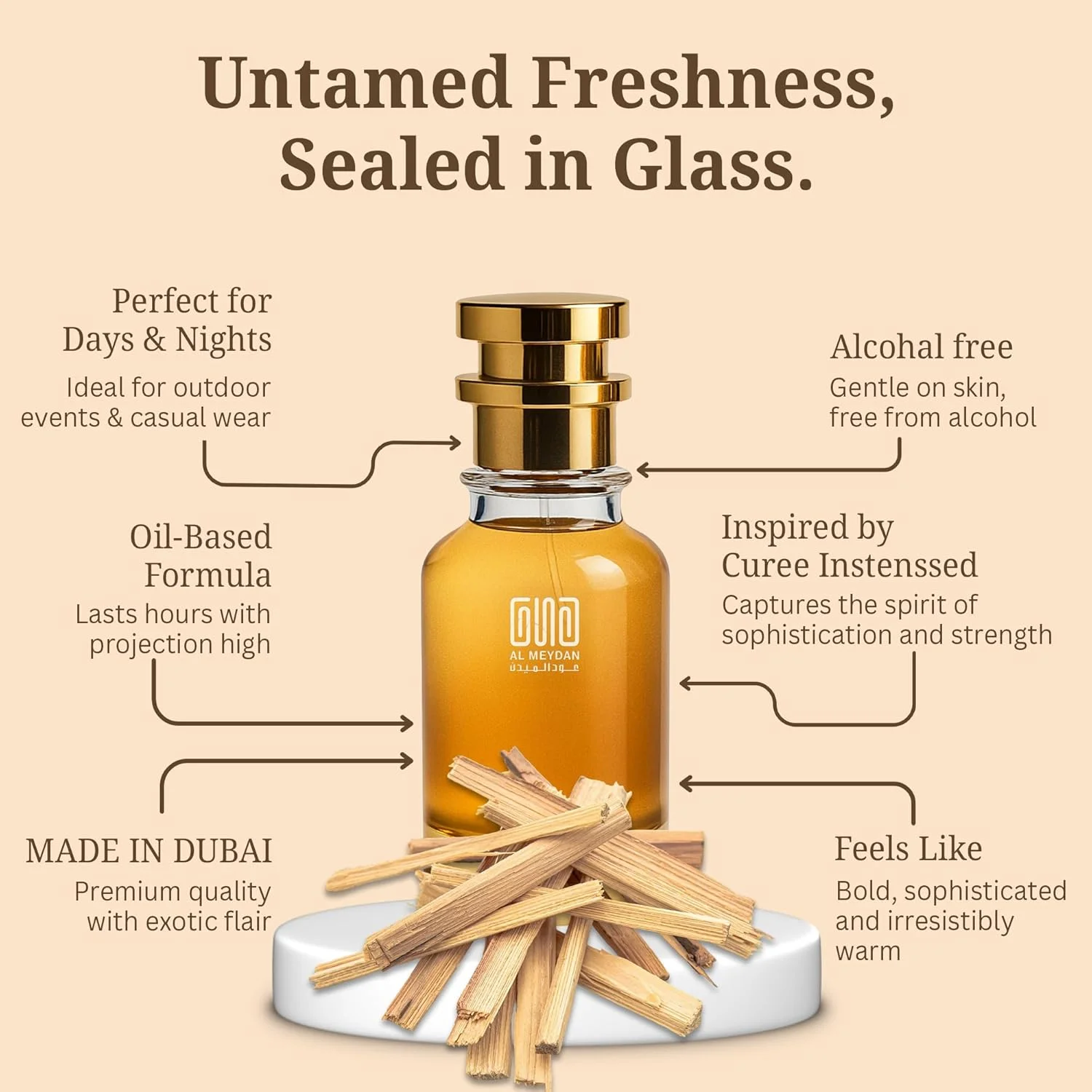 عطر روغنی زنانه و مردانه – الهام گرفته از Curee Instenssed – روغن عطر چرم و تنباکو بدون الکل – رایحه گرم و ماندگار یونیسکس (100 میلی لیتر)