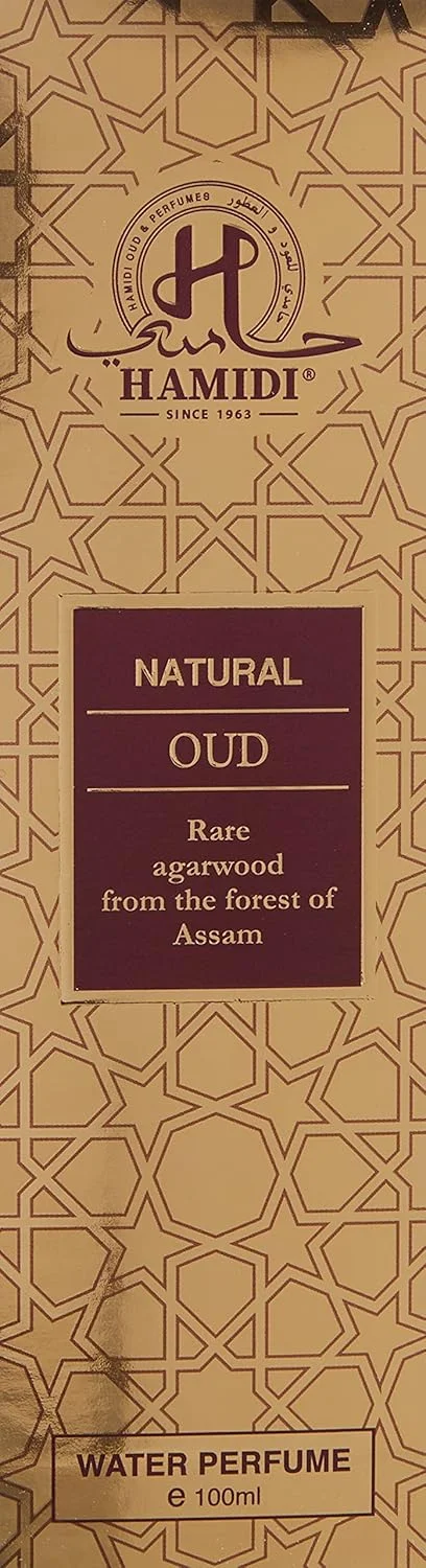 اسپری عطر آبی عود طبیعی حمیدی 100 میلی لیتر / 3.4 اونس، بدون الکل، روغن استخراج شده طبیعی (عود طبیعی)