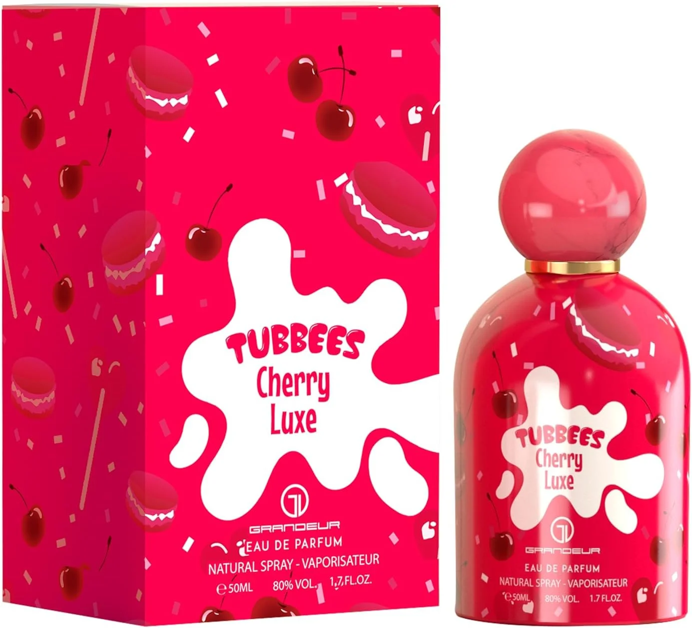 عطر گراندور توبیز 50 میل - CHERRY LUXE | رایحه ای لذیذ و الهام گرفته از خوراکی ها | رایحه شیرین و مناسب کودکان