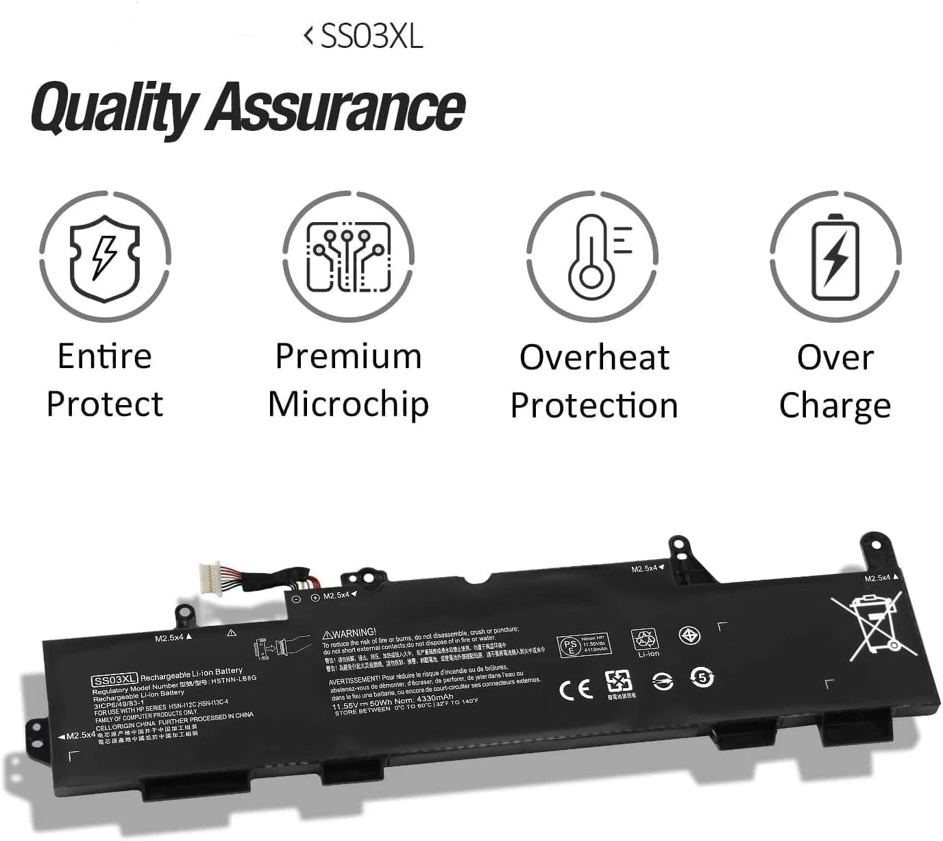 باتری لپ تاپ جایگزین سازگار (SS03XL) برای HP EliteBook 730 735 745 830 840 846 G5، EliteBook 735 745 830 840 846 G6، برای HP MT44 MT45 Mobile Thin Client ZBOOK 14U G5 G6 HSTNN-LB8G HSN-I13C-4 باتری لپ تاپ جایگزین سازگار (SS03XL) برای HP EliteBook 730 735 745 830 840 846 G5، EliteBook 735 745 830 840 846 G6، برای HP MT44 MT45 Mobile Thin Client ZBOOK 14U G5 G6 HSTNN-LB8G HSN-I13C-4