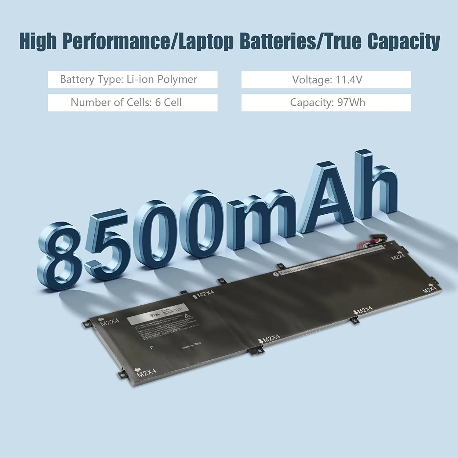 باتری لپ تاپ سازگار با 6GTPY 5XJ28 برای دل XPS 15 9560 9550 9570 7590 Precision 5520 5510 M5520 i7-7700HQ 5XJ28 5D91C 5041C 05041C تعویض باتری لپ تاپ 11.4V 97Wh