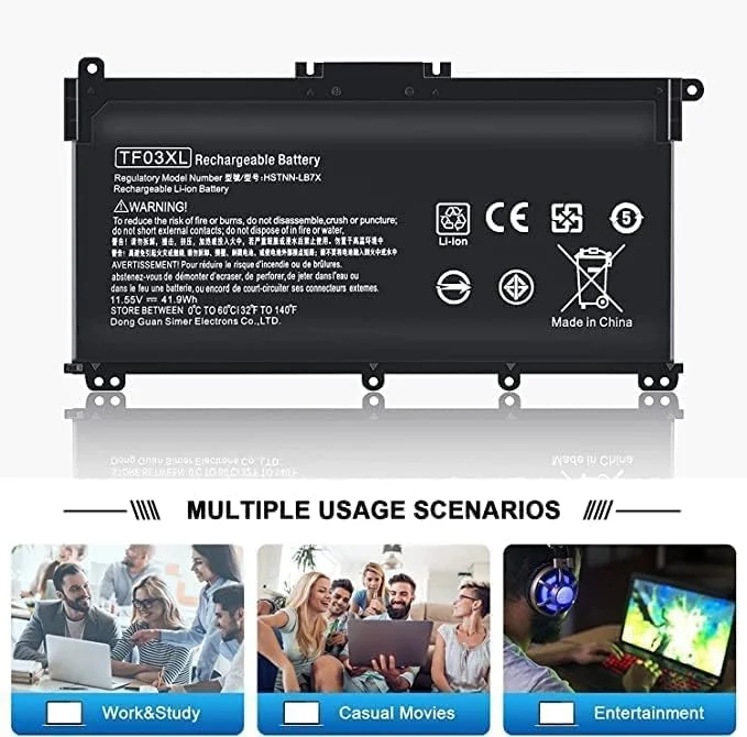 باتری NENO TECH TF03XL برای HP Pavilion X360 14-bf0xx 14-bf1xx 14-bk0xx 14-bp0xx 14-cd0xx 15-cc0xx 15-cc1xx 15-cd0xx 15-ck0xx 17-ar0xx 15-cd054sa cd056sa cd059sa 14-cd0505sa