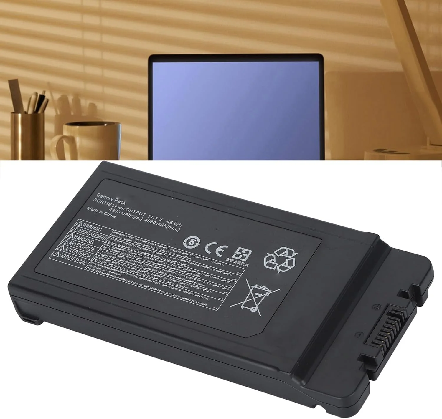 باتری لپ تاپ لیتیوم یون 11.1 ولت 46 وات ساعت جایگزین
