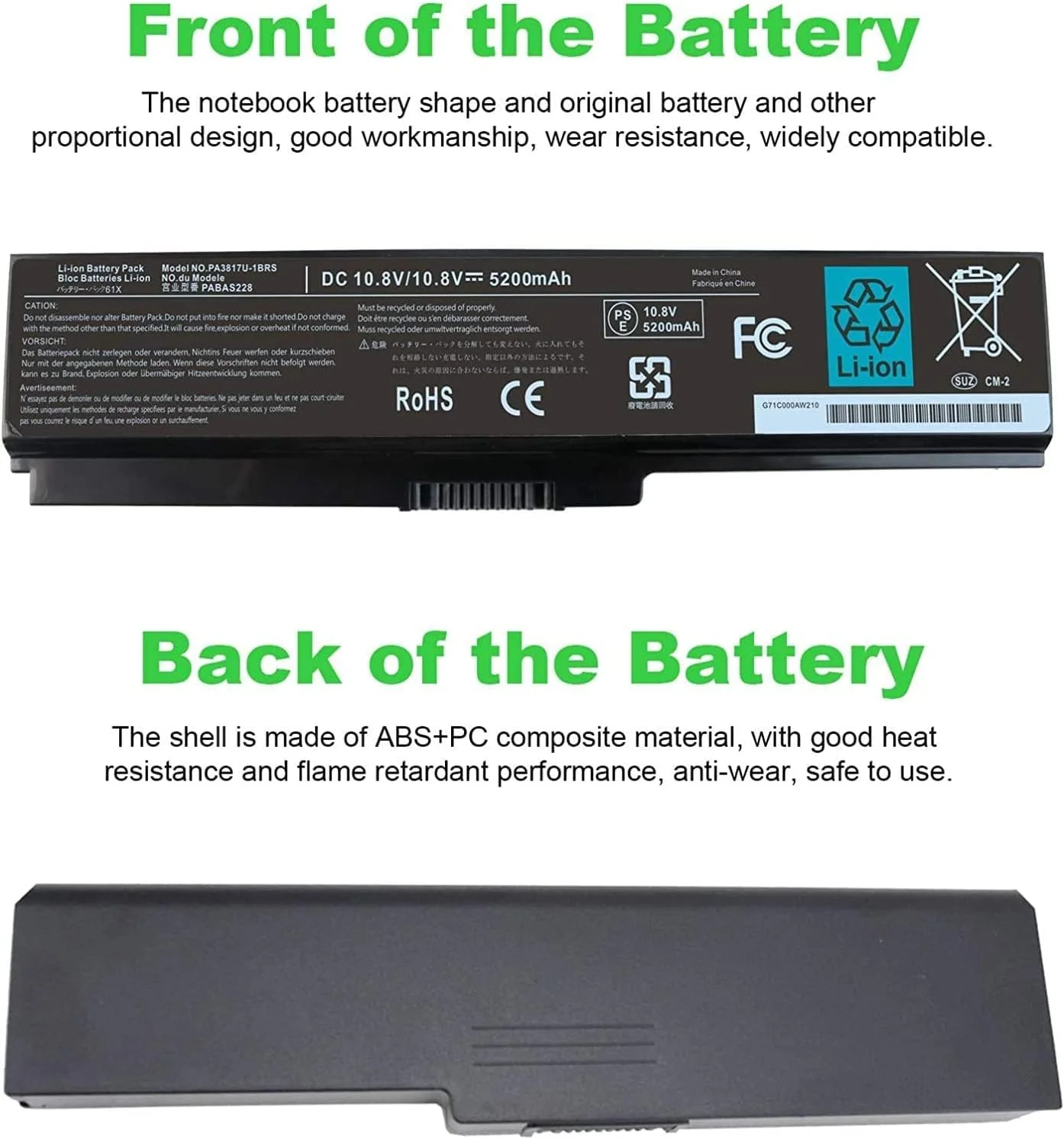 باتری PA3817U-1BRS سازگار با توشیبا Satellite