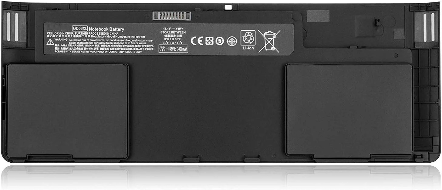 باتری جایگزین لپ تاپ OD06XL برای تبلت های سری H.P Elitebook Revolve 810 G1 G2 G3، شماره قطعه 0D06XL OD06 698750-171 698750-1C1 698943-001 H6L25AA H6L25UT HSTNN-IB4F HSTNN-W91C 11.1V 44Wh