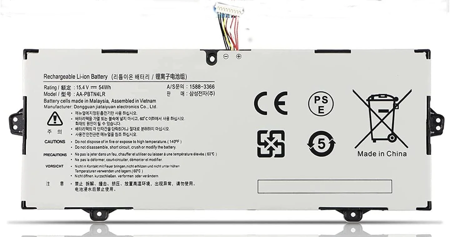 باتری لپ تاپ AA-PBTN4LR سازگار با Samsung 9 Pro NP940X3M NP940X5M NP940X5N NP940X3M-K01US NP940X3M-K02US NP940X5M-X01US NP940X5N-X01US Series BA43-00386A 15.4V 54Wh