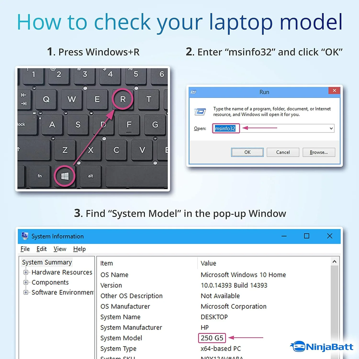 باتری NinjaBatt برای HP 919700-850 JC04 JC03 15-BS015DX 15-BS113DX 15-BS115DX 15-BS060WM 15-BS013DX 15-BS070WM 17-BS049DX 17-BS011DX 250-G6 - عملکرد بالا [2200mAh/14.8v]