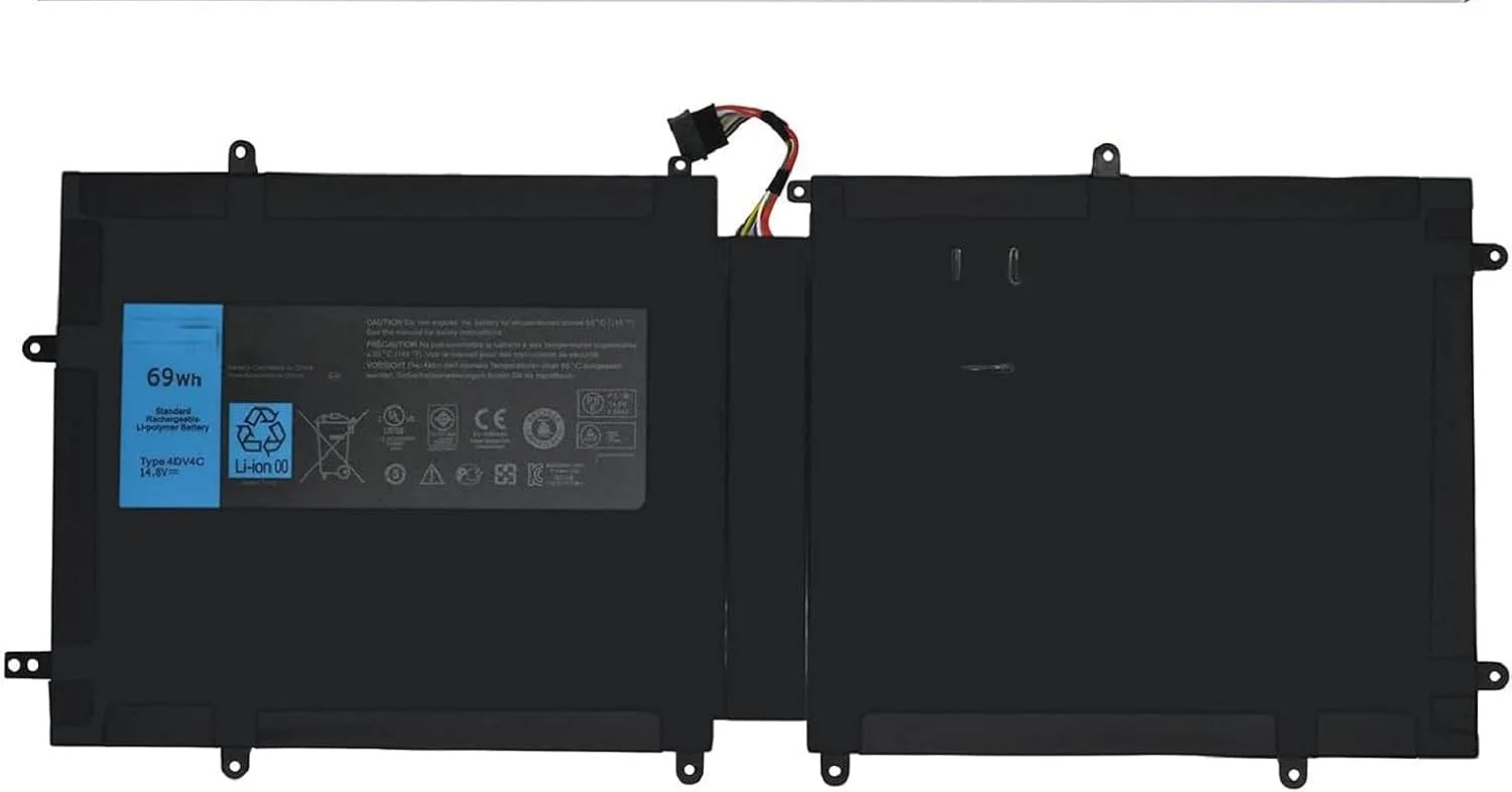 باتری لپ تاپ 4DV4C 14.8V 69Wh سازگار با تبلت های سری Dell XPS 18 1810 1820 مدل D10H3 63FK6