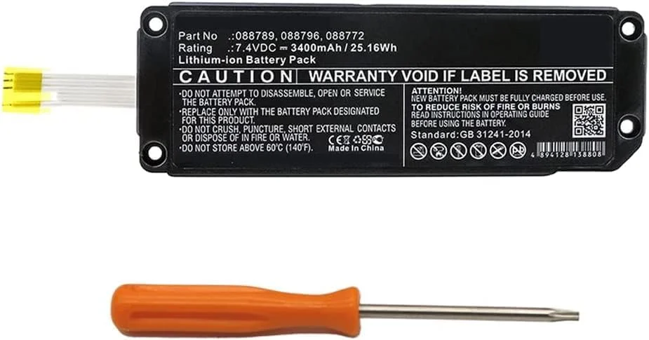 باتری لپ تاپ 7.4 ولت 3400 میلی آمپر ساعت 088772 سازگار با Bose Soundlink Mini 2، 088772، 088789، 088796.