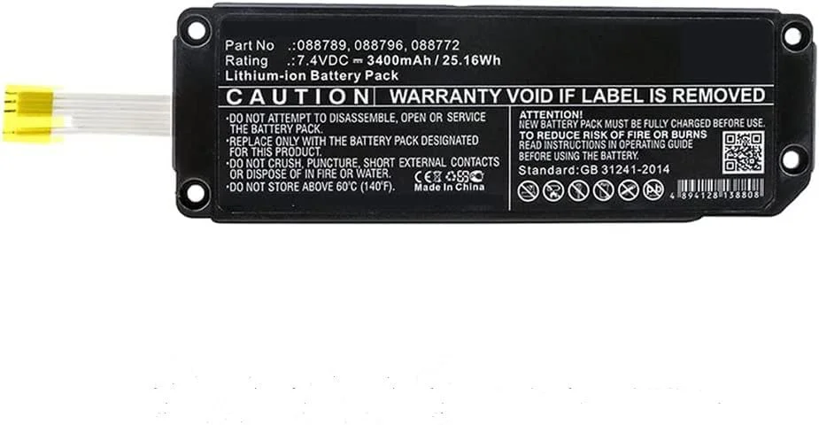 باتری لپ تاپ 7.4 ولت 3400 میلی آمپر ساعت 088772 سازگار با Bose Soundlink Mini 2، 088772، 088789، 088796. باتری لپ تاپ 7.4 ولت 3400 میلی آمپر ساعت 088772 سازگار با Bose Soundlink Mini 2، 088772، 088789، 088796.