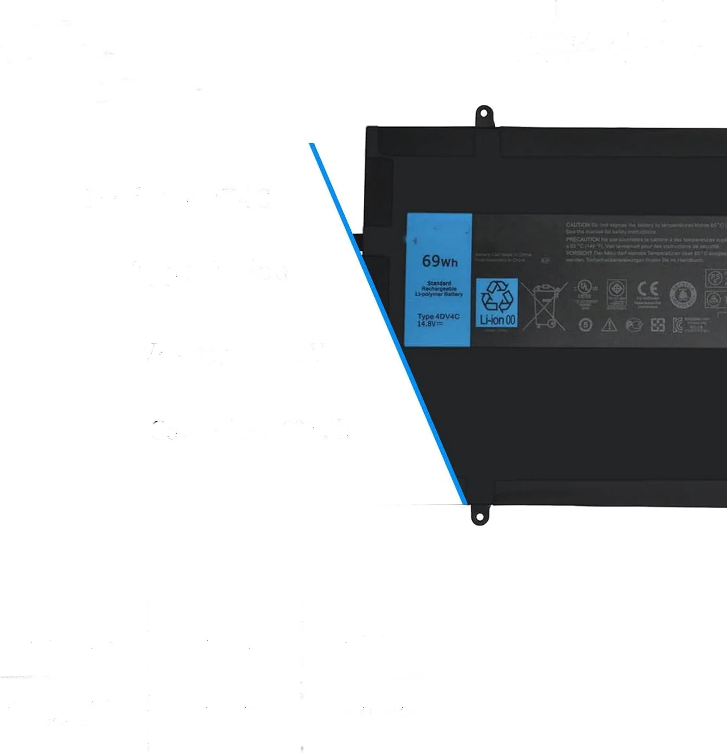 باتری لپ تاپ 4DV4C 14.8V 69Wh سازگار با تبلت های سری Dell XPS 18 1810 1820 مدل D10H3 63FK6 باتری لپ تاپ 4DV4C 14.8V 69Wh سازگار با تبلت های سری Dell XPS 18 1810 1820 مدل D10H3 63FK6