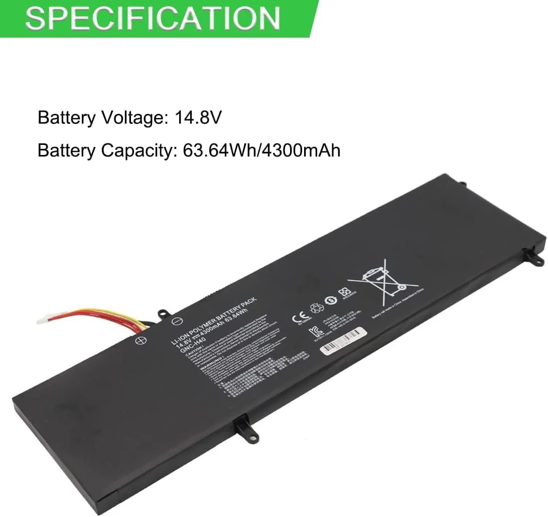 باطری لپ تاپ 14.8V;63.64Wh/4300mAh مدل GNC-H40 سازگار با سری GIGABYTE
