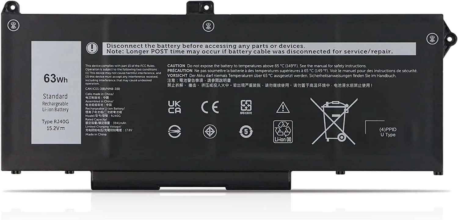 باتری لپ تاپ RJ40G برای دل Latitude 14 5420، Latitude 15 5520، Precision 15 3560، ایستگاه کاری سیار P137G P104F P137G001 P104F001 P104F002 075X16 01K2CF WYYY 9DX 0WK3F1 0M3KCN باتری لپ تاپ RJ40G برای دل Latitude 14 5420، Latitude 15 5520، Precision 15 3560، ایستگاه کاری سیار P137G P104F P137G001 P104F001 P104F002 075X16 01K2CF WYYY 9DX 0WK3F1 0M3KCN