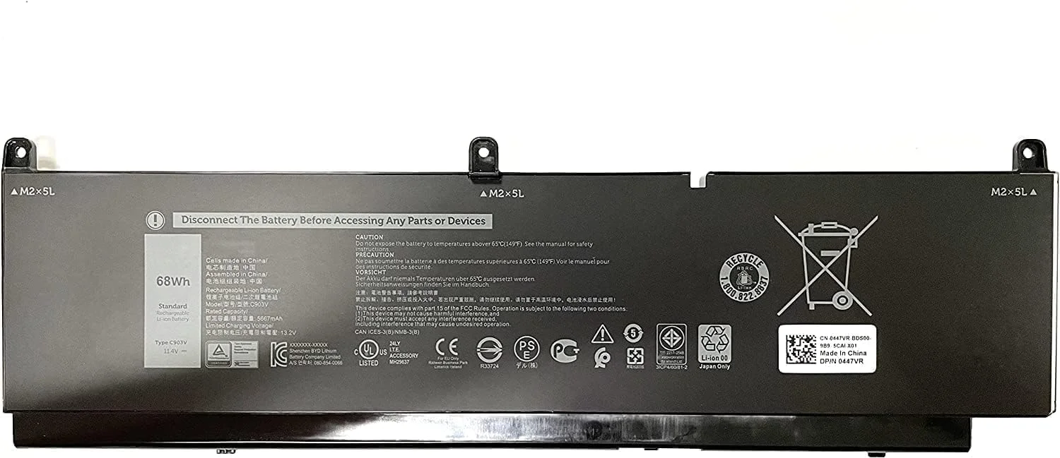 باتری جدید لپ تاپ 11.4 ولت 68 وات ساعت 68ND3 CR72X G5FJ8 J0VNR CR72X /17C06 جایگزین برای Dell Precision 7550 7560 7750 7760 Mobile Workstation. باتری جدید لپ تاپ 11.4 ولت 68 وات ساعت 68ND3 CR72X G5FJ8 J0VNR CR72X /17C06 جایگزین برای Dell Precision 7550 7560 7750 7760 Mobile Workstation.