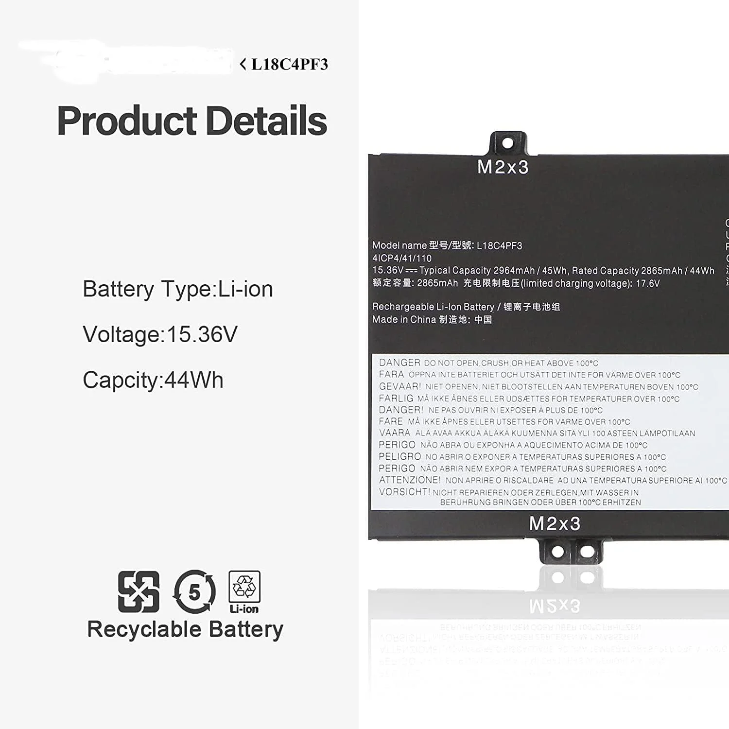 باتری L18C4PF3 L18M4PF3 سازگار با IdeaPad C340-14API IdeaPad C340/14IWL IdeaPad C340k-14IML IdeaPad S540-14API IdePad S540-14 IWL Touch IdeaPad S540%-14IML Touch L18M4 باتری L18C4PF3 L18M4PF3 سازگار با IdeaPad C340-14API IdeaPad C340/14IWL IdeaPad C340k-14IML IdeaPad S540-14API IdePad S540-14 IWL Touch IdeaPad S540%-14IML Touch L18M4