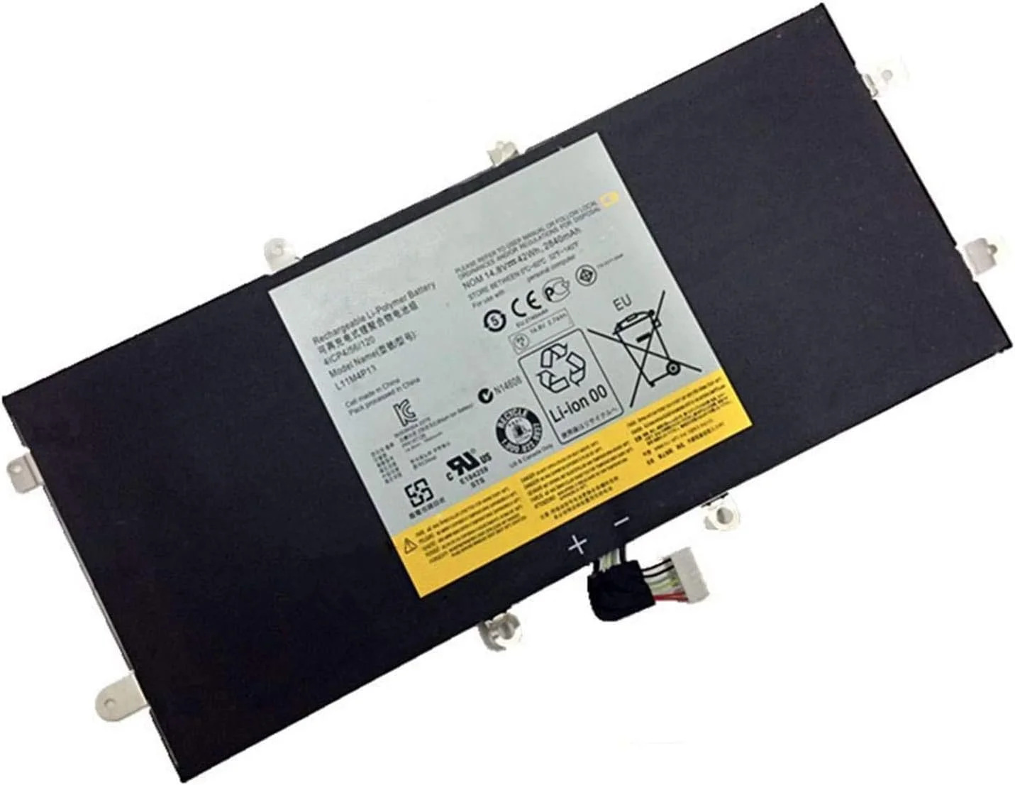 باتری لپ تاپ L11M4P13 برای لنوو IdeaPad Yoga 11/11S سری 11 11S Ultrabook 4ICP4/56/120 (14.8V 2840mAh 42Wh) باتری لپ تاپ L11M4P13 برای لنوو IdeaPad Yoga 11/11S سری 11 11S Ultrabook 4ICP4/56/120 (14.8V 2840mAh 42Wh)