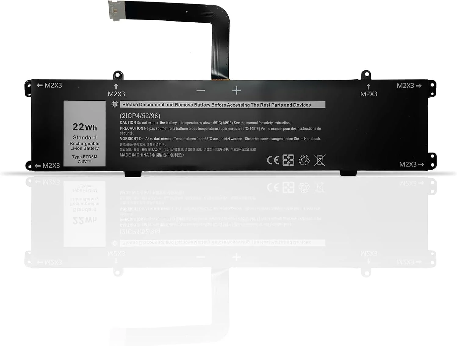 باتری لپ تاپ FTD6M برای Dell Latitude 7285 2-in-1 12.3 اینچی سری صفحه کلید جداشدنی بهره وری PM30W17 K17M 6HHW5 06HHW5 T0T32 تبلت نوت بوک 7.6 ولت 22 وات باتری لپ تاپ FTD6M برای Dell Latitude 7285 2-in-1 12.3 اینچی سری صفحه کلید جداشدنی بهره وری PM30W17 K17M 6HHW5 06HHW5 T0T32 تبلت نوت بوک 7.6 ولت 22 وات