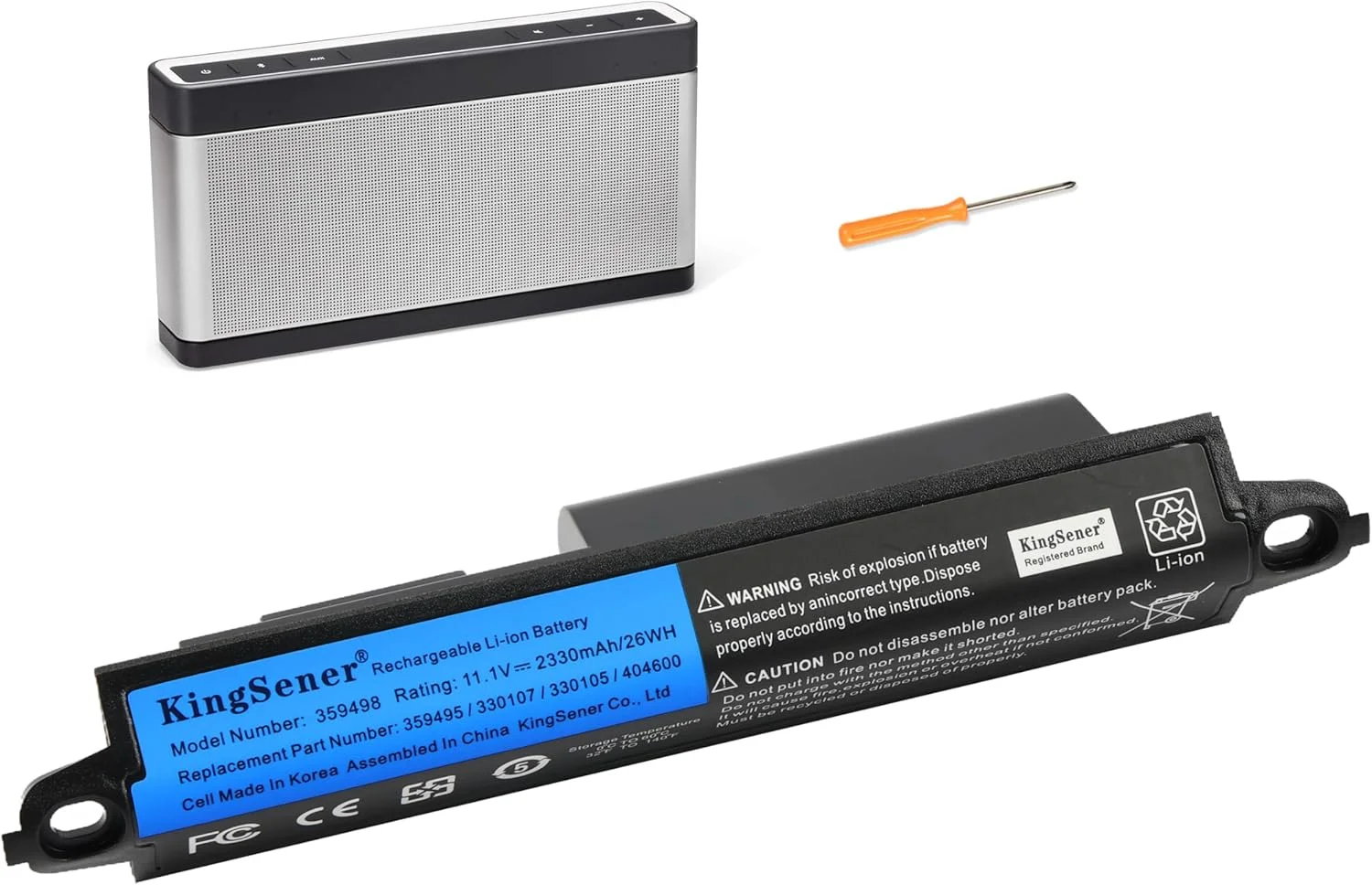 باطری 359498 مدل 330107A 359495 330105 330105A سازگار با بلندگوی بلوتوثی قابل حمل Bose SoundLink III 330107 و Bose Soundlink Mobile Speaker II 404600 - ولتاژ 11.1V و ظرفیت 2330mAh باطری 359498 مدل 330107A 359495 330105 330105A سازگار با بلندگوی بلوتوثی قابل حمل Bose SoundLink III 330107 و Bose Soundlink Mobile Speaker II 404600 - ولتاژ 11.1V و ظرفیت 2330mAh