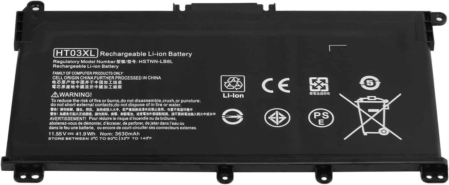 باتری جایگزین HT03XL برای لپتاپهای HP Pavilion سری 15-CS 15-CW 15-CU 15-DA 15-DB 15-DW 15-DY 15T-DA 15T-DB 15T-DQ 15-cu1xxx 15-cw1xxx 15-DA0XXX 15-db1xxx 15-dw0xxx 15t-dy100 17-by0xxx 17-ca0xxx 14m-dh0xxx باتری جایگزین HT03XL برای لپتاپهای HP Pavilion سری 15-CS 15-CW 15-CU 15-DA 15-DB 15-DW 15-DY 15T-DA 15T-DB 15T-DQ 15-cu1xxx 15-cw1xxx 15-DA0XXX 15-db1xxx 15-dw0xxx 15t-dy100 17-by0xxx 17-ca0xxx 14m-dh0xxx