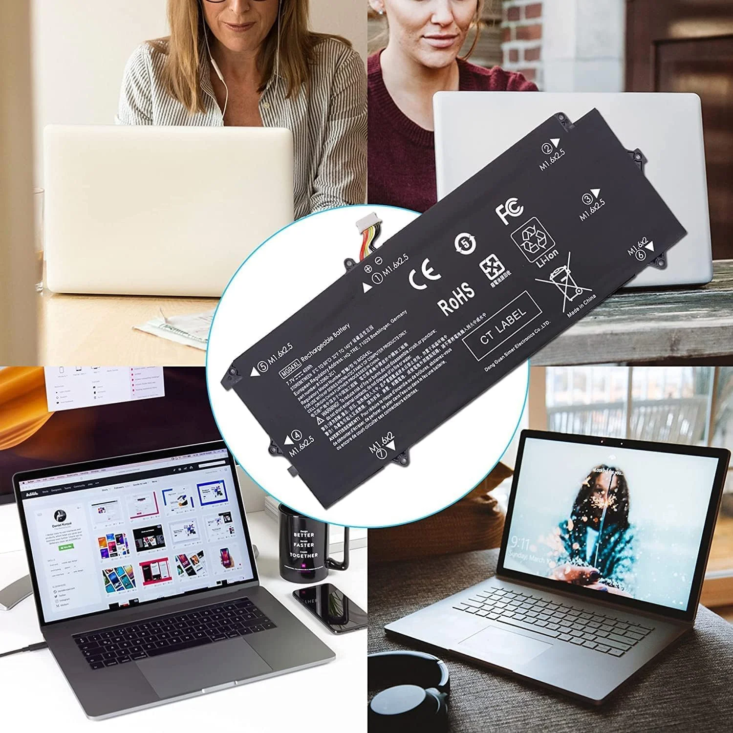 باتری لپ تاپ MG04XL برای سری تبلت HP Elite X2 1012 G1 مدل MG04 HSTNN-DB7F 812060-2B1 812060-2C1 812205-001 HSTNN-172C HSTNN-I72C