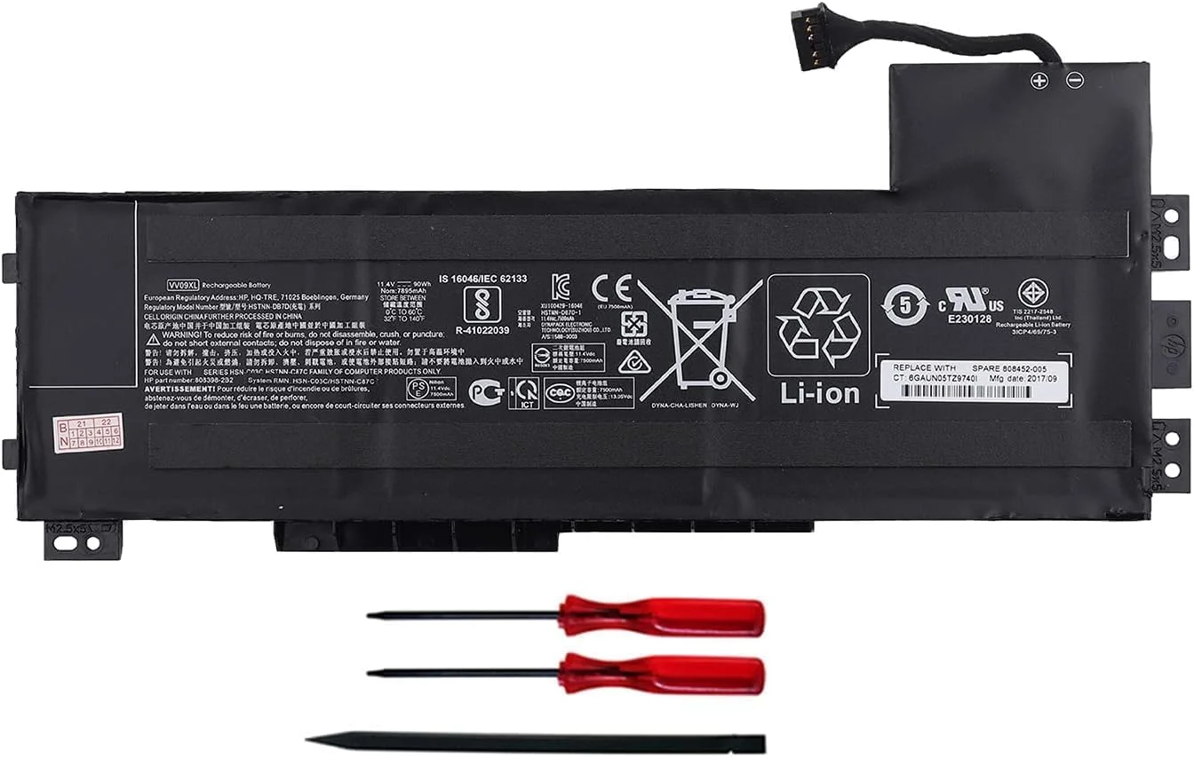 باتری جایگزین لپ تاپ HOME SELLER VV09XL HSTNN-DB7D سازگار با سری ایستگاه کاری موبایل HP ZBook 15 G3 G4 17 G3 HSTNN-DB7D