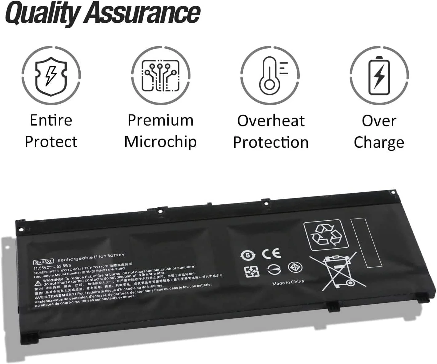 باطری لپ تاپ جنریک SR03XL سازگار با HP ZBook 15v G5 Mobile Workstation Pavilion 15-CX 17-CD 15T-CX0000 17T-CD000 17T-CD100 15-cx0001na HSTNN-IB8L L08934-2B1 TPN-Q194 TPN-C133